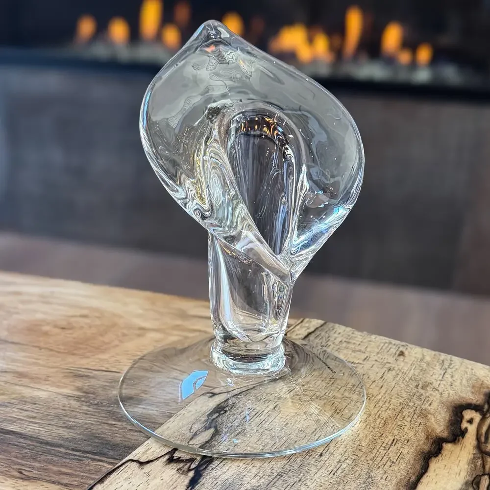 Cambridge HandBlown Clear Glass Jack in the Pulpit Calla Lily Vase/Candle Holder